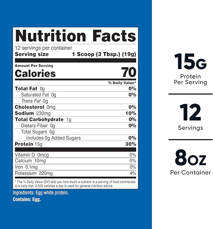 Nutricost Egg White Protein Powder 8oz (Unflavored) - Non-GMO Gluten Free