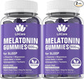Melatonin 20mg Gummies for Adults (2 Packs) Extra Strength with L-Theanine Ashwagandha Magnesium Turmeric GABA Lemon Balm and Chamomile for Supports Healthy Circadian Rhythm Grape Flavor 120ct