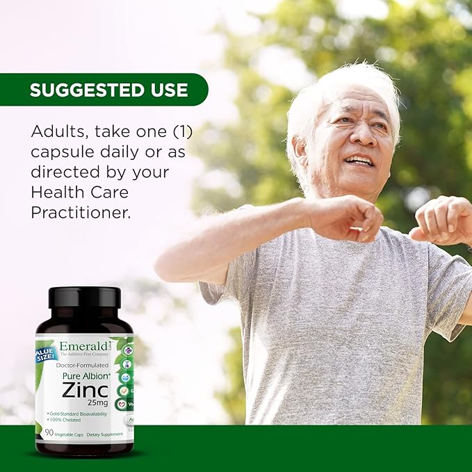 EMERALD LABS Vitamin D3+K2 (60 Caps) &amp Zinc 25mg (90 Caps) - Bone Health Heart Support Immune Support Digestive Health Oxidative Stress Support - Gluten-Free