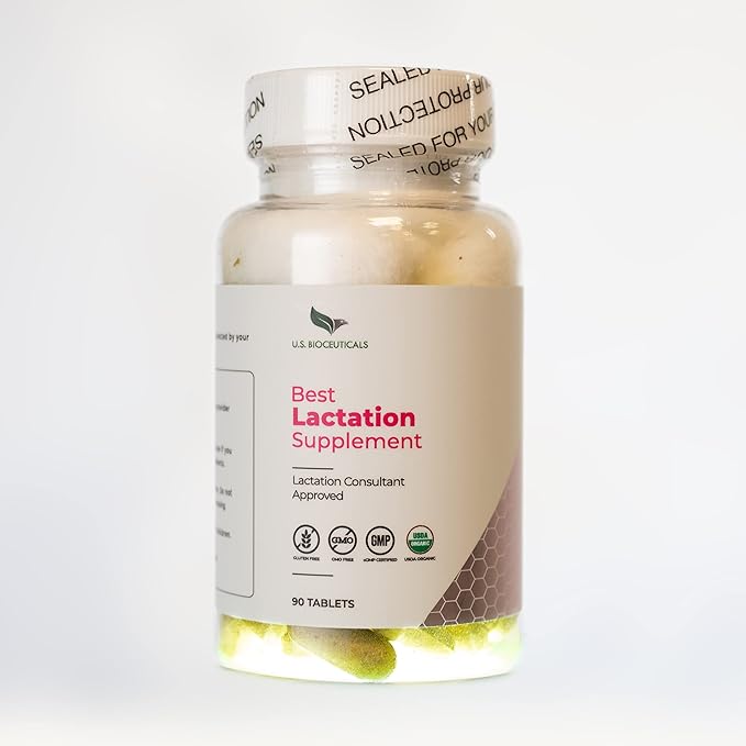 Organic Best Lactation Supplement Tablets - Goats Rue Blessed Milk Thistle Fenugreek - Lactation Consultant Approved - Laboratory Tested - cGMP Manufacturing