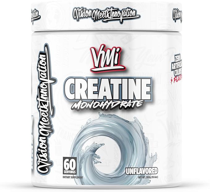 VMI Sports Creatine Monohydrate Unflavored Powder Muscle Mass – Strength – Size – Power | 5 Grams per Serving (300 Grams)