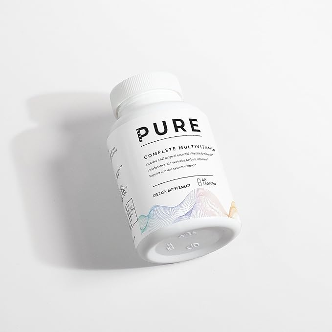 PURE LIFE Complete Multivitamin Capsules – 60 Count – Daily Multivitamin Formula for Men &amp Women – Organic Vitamins for Adults – Women’s Wellness Blend with Herbs &amp Antioxidants – Made in USA