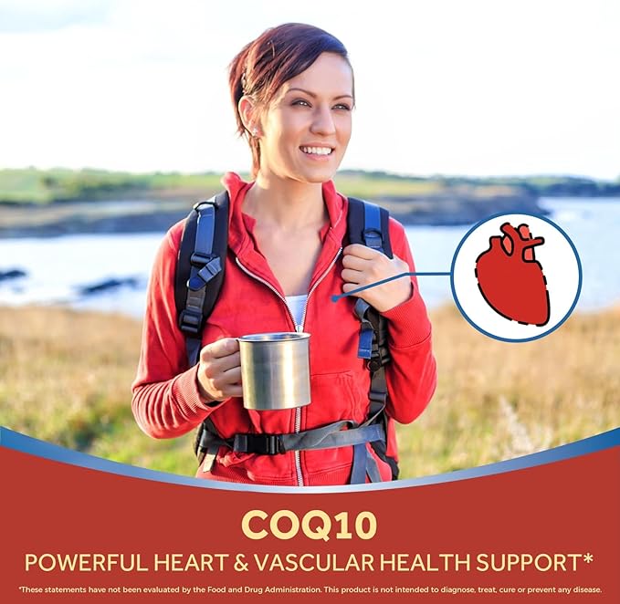 Doctor's Recipes CoQ10 200mg Per Serving High Absorption Coenzyme Q10 Supplement with Olive Oil Heart &amp Vascular Health Energy Production &amp Antioxidant Support 4 Month Supply 240 Softgels