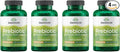Swanson Prebiotic Fiber Capsules with NutraFlora FOS for Gut-Health-Conscious Adults Seeking Digestive Flora and Immune Support - 750 mg (120 Vegan Capsules 4 Pack)