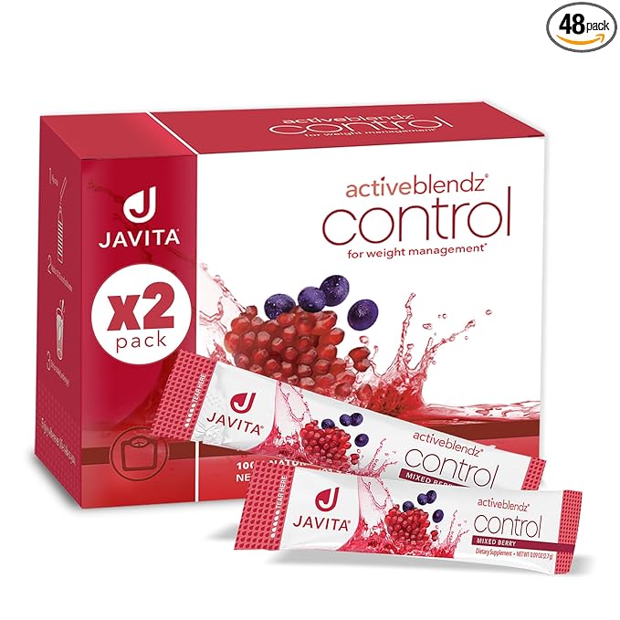 ActiveBlendz Control Instant Fruit &amp Herbal Drink by Javita – Refreshing Botanical Blend – Daily Balance &amp Sugar Craving Support – Easy-Mix Wellness Beverage (2 boxes/ 48 serv)