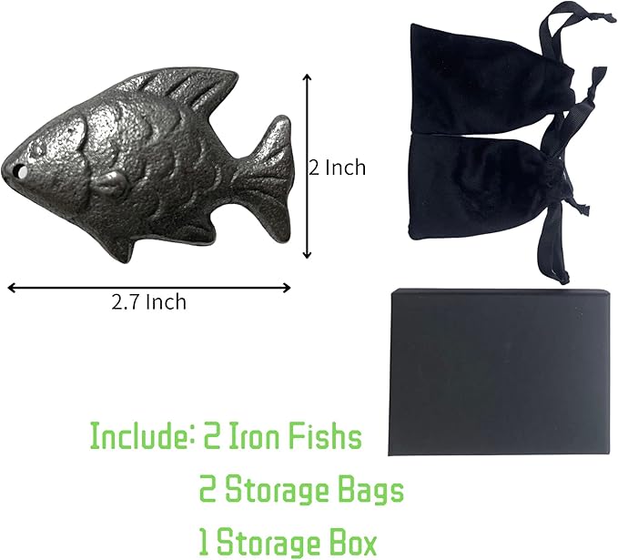 Iron Fish for Iron Deficiency 2 Packs Ironfish Safe Cooking Tools to Reduce IronDeficiency Risks