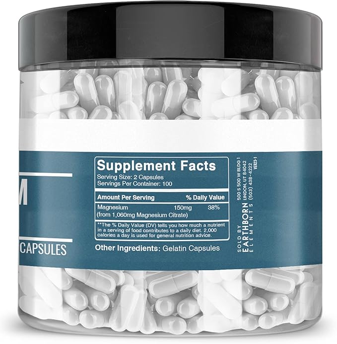 Earthborn Elements Chanca Piedra &amp Magnesium Citrate Bundle (200 caps)