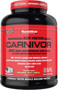 MuscleMeds Carnivor Beef Protein Isolate 0 Lactose 0 Sugar 0 Fat 0 Cholesterol Cinnamon Toast Cereal 4 Lb 56 Servings
