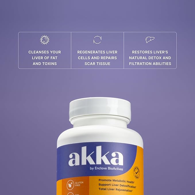 AKKA Premium Liver Cleanse Detox &amp Repair Superbiotic - Supports Liver Health &amp Function Boosts Energy Digestion &amp Metabolism with Bioavailable Pasteurized Akkermansia Non-GMO Gluten-F