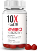 10X Health Children’s Methylated Multivitamin Gummies - 60 Count Kids Multivitamin Gummies Complete Daily Nutrition - Immunity Bones &amp Energy - Strawberry Watermelon Flavor