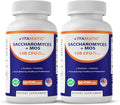 Vitamatic Saccharomyces Boulardii Probiotic 10B per Serving + Yeast Extract (MOS Yeast Fraction) 300 mg - 60 DR Capsules - Made in The USA-2 Pack