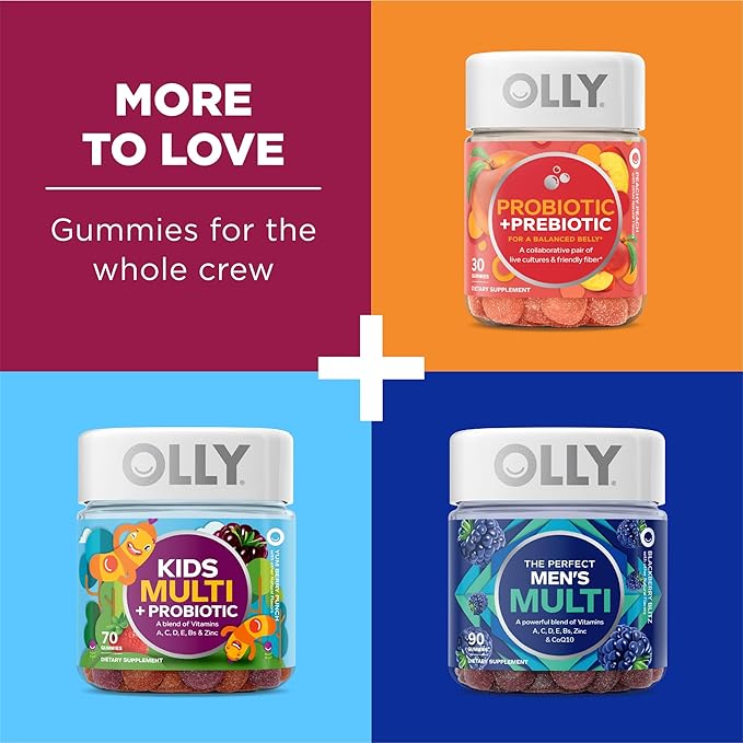 OLLY Immunity Sleep and Women's Multivitamin Gummy Vitamin Bundle (60 + 90 Count)