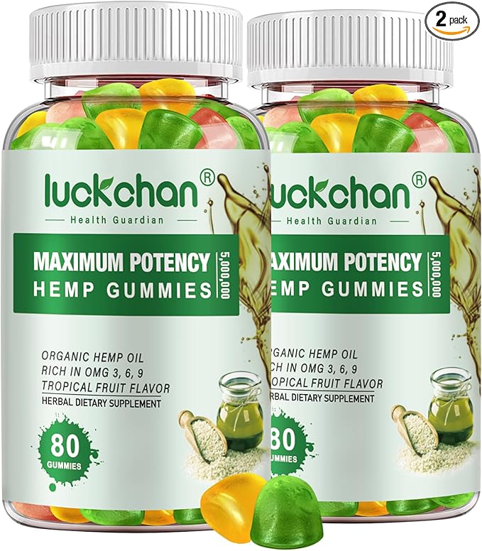 Hemp Gummies for Sleep Pain Anxiety - Pure Extra Strength Organic Hеmp Oil Gummies - 100% Natural Bear High Potency Hemp Gummy for Adults (2 Packs)