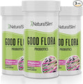 NaturalSlim Good Flora Probiotics for Women &amp Men - Gut Health Supplements with 7 Powerful Strains for De-Bloating &amp Vitality - Probiotics for Digestive Health 60 Vegetarian Capsules 3 Pack