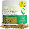 Fortified Flax Seed Hulls with Broccoli Sprouts Powder - 6 Ounce Organic Sulforaphane Supplement Organic Broccoli Nutrient-Rich Powder High Fiber Ground Flaxseed Antioxidant Supplement