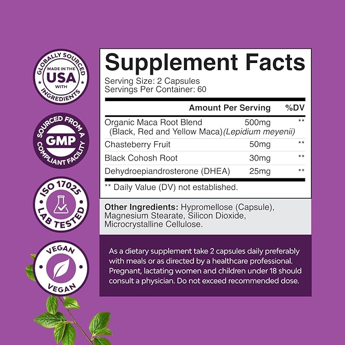Bundle of Perimenopause Supplement with Maca Root Vitex Berry Black Cohosh for Hot Flashes Night Sweats Hormone Balance &amp Mood and Delicious Daily Women's Multivitamin Gummies for Energy and Immun