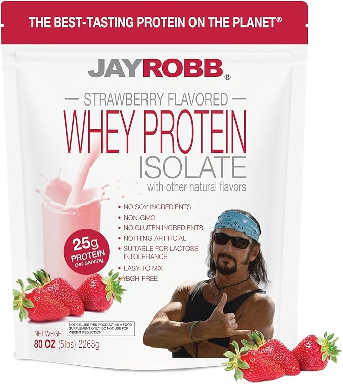 JAYROBB Whey Protein (5 Pound Strawberry)
