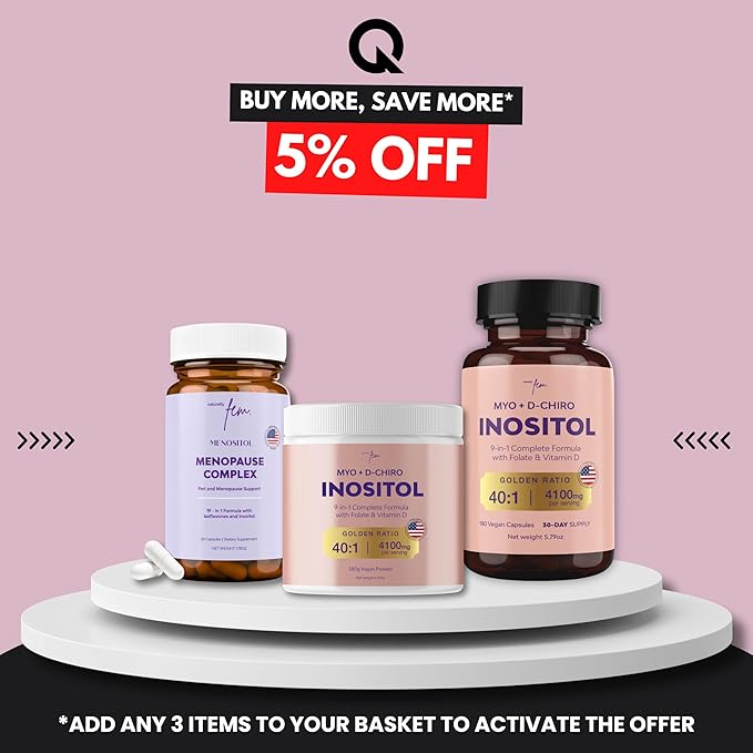 Myo-Inositol &amp D-Chiro Inositol Supplement for Women 4100mg (40:1 ratio) – 9-in-1 Hormonal &amp Metabolic Support with myoinositol. Inositol Powder Supplement for Hormone Balance and Ovarian Supp