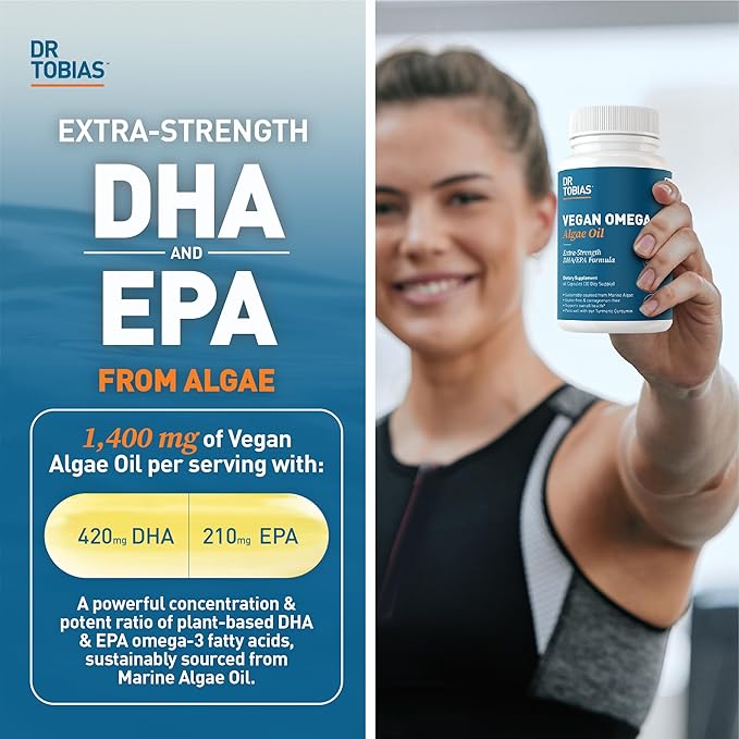 Dr. Tobias Vegan Omega 3 Algae Oil and Colon 14 Day Cleanse for Improved Digestion Gut &amp Immune Support and Overall Health