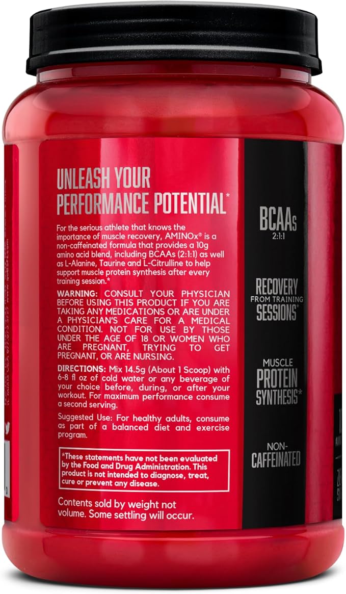 BSN Amino X Muscle Recovery &amp Endurance Powder BCAAs 10 Grams of Amino Acids Keto Friendly Caffeine-Free Support Endurance Zero Sugar Watermelon 70 servings 35.84 Ounce (Packaging May Var