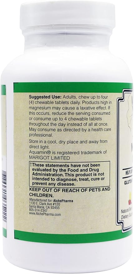 Triple Source Chewable Magnesium Aquamin® Citrate and Chelate Vegan Great Tasting Berry Lemonade (Natural Berry Lemonade 120 Chewables)