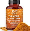 Turmeric Curcumin with Organic Ginger &amp BioPerine Black Pepper – 120 Vegan Capsules