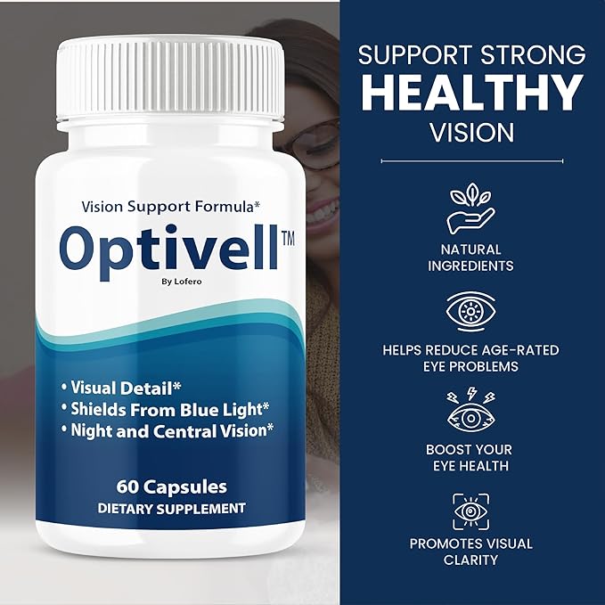 (3 Pack) Optivell Eye Capsules Optivel Pills Vitamins Eye Care Wellness Supplement Healthy Eyesight Retina Sharper Vision Support Formula Clear Eyes Ocular Comfort Health Visual Balance (180 ct)