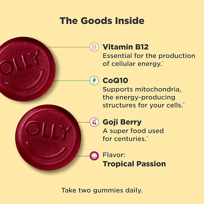 OLLY Sleep Gummy 60 Count and Daily Energy Gummy 60 Count Bundle