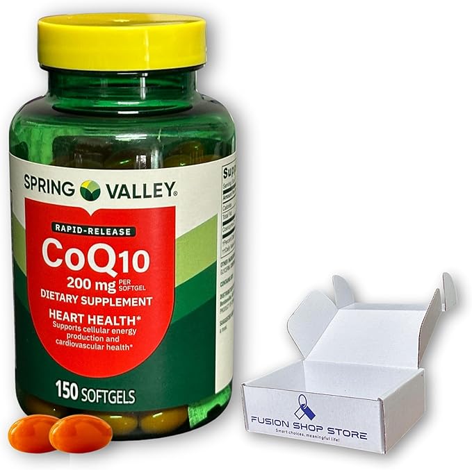 CoQ10 200mg- Rapid Release Softgels 150Ct (Pack of 1) Boxed by Fusion Shop Store