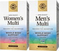 SOLGAR One a Day Women &amp Mens Bundle:Daily Women's Multi Whole Body Support 60 Servings + Daily Men's Multivitamin Whole Body Support Supplement 60 Servings