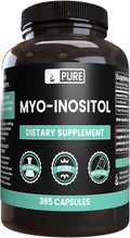Myo-Inositol (365 Capsules) No Magnesium Or Rice Fillers Always Pure Lab Verified