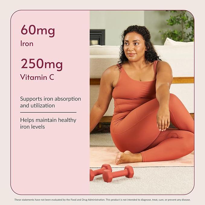Bariatric Advantage Chewable Iron 60 mg with Vitamin C for Increased Absorption and Utilization Easily Digestible for Gastric Bypass and Sleeve Gastrectomy Surgery Patients - Lemon Lime 90 Count