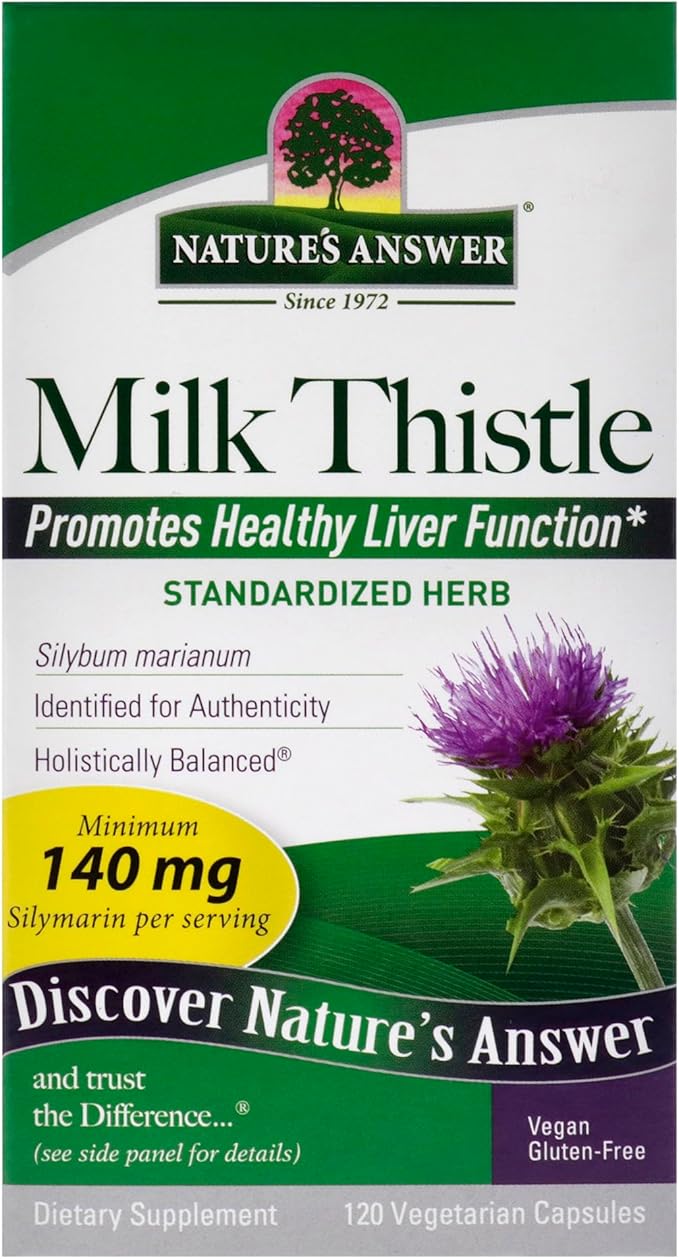 Nature's Answer Milk Thistle Seed Vegetarian Capsules 120-Count