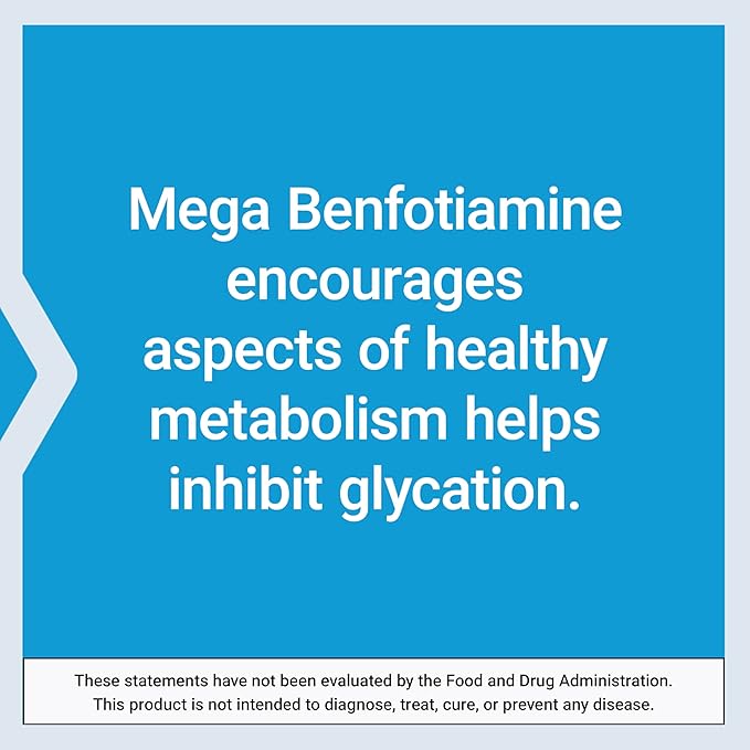 Life Extension Mega Benfotiamine 250 mg a fat-soluble form of thiamine healthy metabolism ultra-bioavailable vitamin B1 high potency gluten-free non-GMO vegetarian 120 capsules