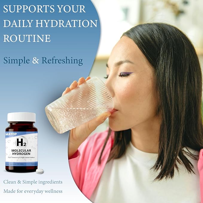H2 Molecular Hydrogen Water Tablets – High-Concentration Hydrogen Tablets for Drinking Water Supports Cellular Energy Hydration &amp Wellbeing – Magnesium-Based Hydrogen Supplement – 90 Tablets