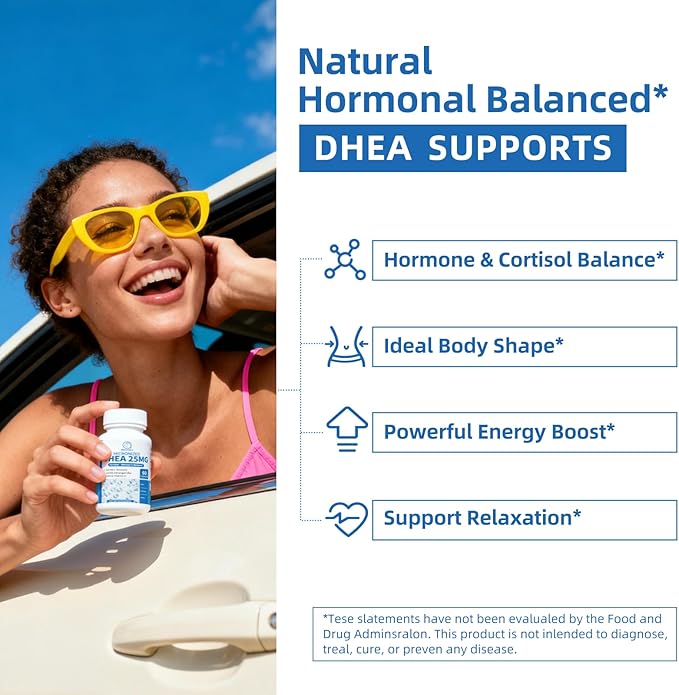2 Pack DHEA Supplement for Women 40+ and Men Supports Hormones*Balance DHEA 25mg (Capsule-in-Capsule) with L-Theanine Ashwagandha Vegan Non-GMO Gluten-Free Soy-Free 60 Capsules