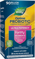 Nature's Way Fortify Optima Probiotic for Women Ultra Potency Probiotic for Vaginal Health* 90 Billion Live Cultures Supports Digestive Balance and Immune Health* 30 Capsules (Packaging May Vary)