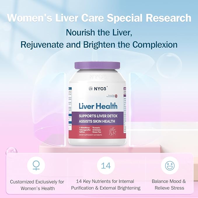 NYO3 Milk Thistle Liver Detox Supplement Support Liver Detoxify &amp Assist Skin Health Supplement 2 Pack