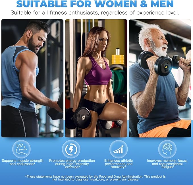 Creatine Monohydrate Powder - Unflavored - 42 Servings - 5g of Creatine Monohydrate - Supports Muscle ATP Production Energy Strength - Vegan Gluten Free