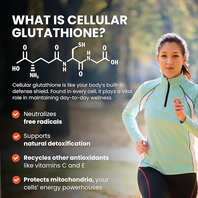 CONTINUAL - G Glyteine 400 mg Capsules | Cellular‑Enhancing Glutathione Supplement | Powerful Antioxidant Support | 90‑Day Supply (180 Capsules)