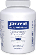 Pure Encapsulations Glucosamine Chondroitin with MSM - Supports Joint Health &amp Normal Cartilage Formation* - Maintains Enzyme Activity - Gluten-Free &amp Non-GMO - 360 Capsules