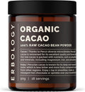 Erbology Organic Cacao Powder 3.2 oz - 18 Servings - Sustainably and Ethically Sourced Straight from Farm in Peru - Small Batch - Vegan - GMO-Free