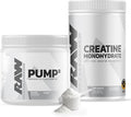 RAW Nutrition Creatine Monohydrate &amp Unflavored Pre-Workout Powder Bundle