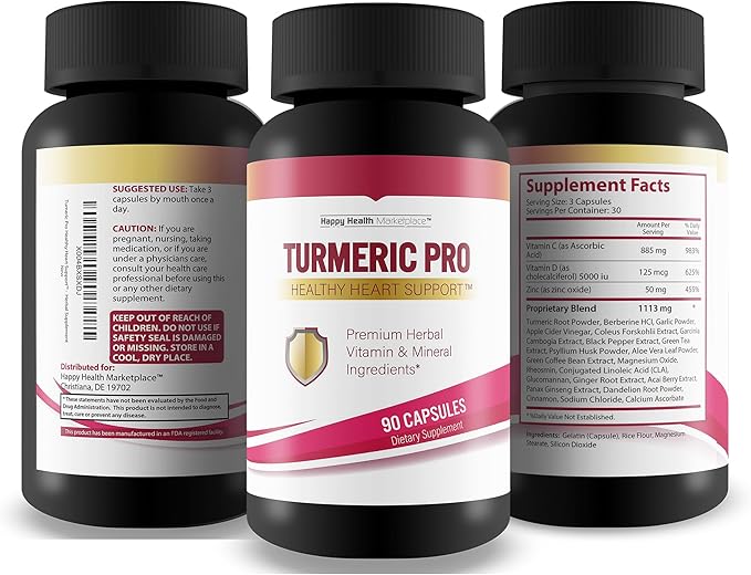 Gold Turmeric Pro - Our Best Turmeric Curcumin with Black Pepper Ginger Berberine Vitamin C D Zinc and More!- High Absorption Turmeric Gold Supplement Quality - Our Best Curcumin Supplement
