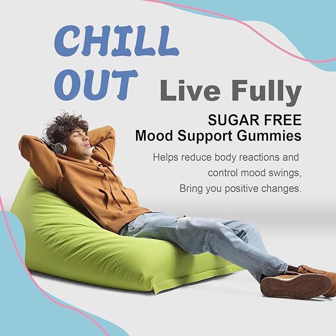 2 Pack Sugar Free Triple Magnesium Gummies 400mg + Natural Relax Calming Gummies for Mood Support