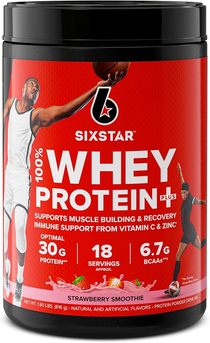 Six Star Elite Series 100% Whey Protein Plus Vanilla Cream 1.8lbs US &amp Elite Series 100% Whey Protein Plus Strawberry Smoothie 1.8lbs US