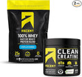 Ascent 100% Whey Protein Powder Unflavored 2 lb &amp Creatine Monohydrate Powder Unflavored 45 Servings