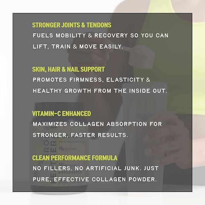 Iron Feather Collagen Powder | Unflavored | Multi-Collagen Protein with Vitamin C | Supports Joints Tendons Recovery Skin Hair and Nails | 10g Protein per Scoop | Clean and Functional Nutrition