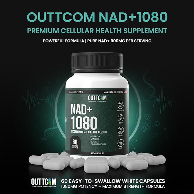 NAD+ Supplement w/Resveratrol B12 Phosphatidylcholine &amp Bioperine – 900mg NAD+ Capsule 60 Vegan Non-GMO Gluten-Free Capsules – Cellular Energy Bioavailability NAD+ &amp NMN Alternative