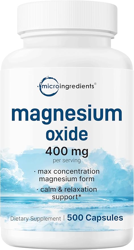 Micro Ingredients Vitamin D3 5000iu + K2 100mcg Softgels &amp Magnesium Oxide 400mg Bundle Pack | Essential Sunshine Vitamins | Elemental Form for Max Concentration